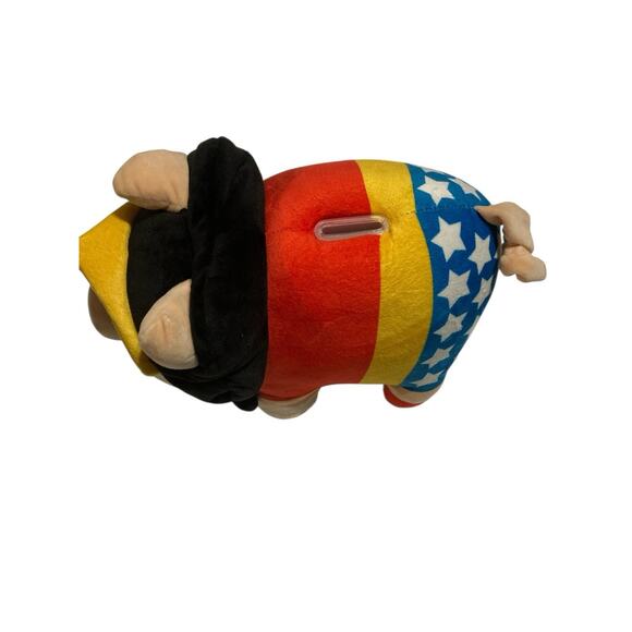 WONDER WOMAN Piggy Bank Pig Plush DC Comics Super Hero - Picture 3 of 7